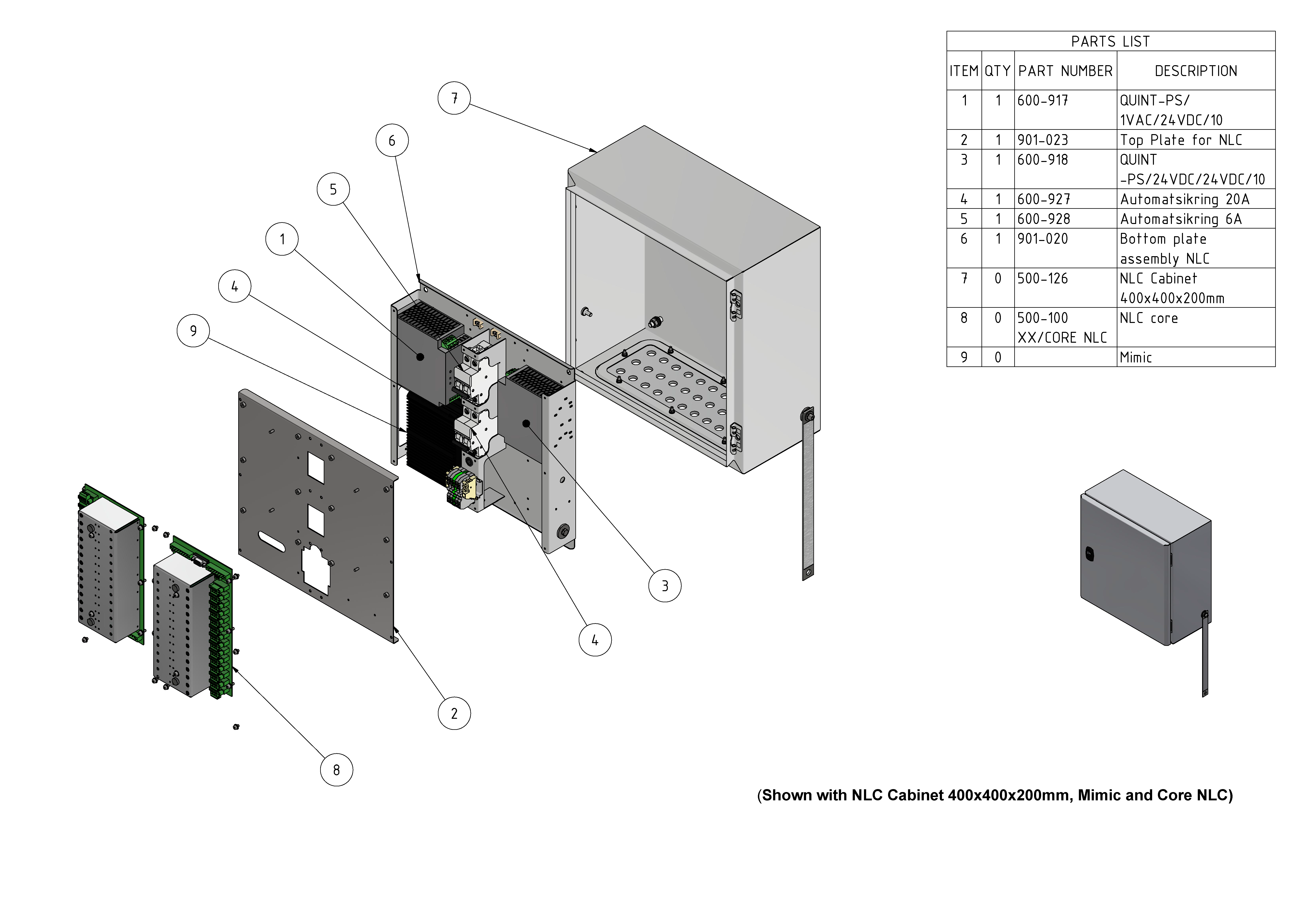 Full size NLC - 1 AC and 1 DC power supply Full size NLC - 1 AC and 1 DC power supply